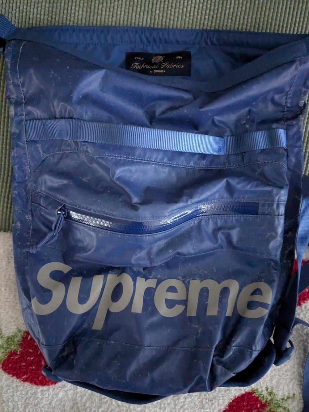 Supreme Waterproof Reflective Speckled Shoulder Bag Royal blue colorway